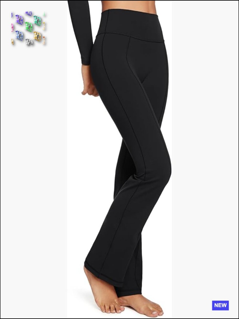 High Waist Mini Flared Bootcut Leggings for Women 31" Tummy Control Yoga Pants